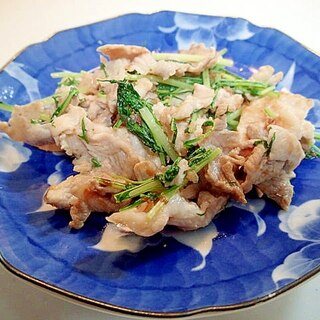 豚肉と水菜の和風炒め